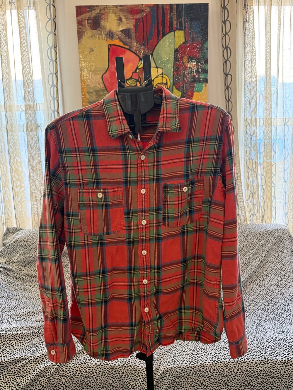 J. Crew Vintage Red Plaid Button-Down Shirt